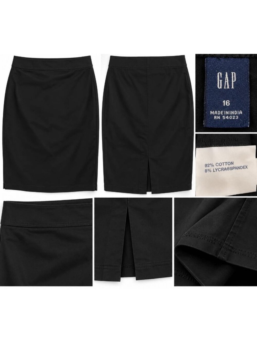 GAP Women’s Black Stretch Skirt Size 16 skuL